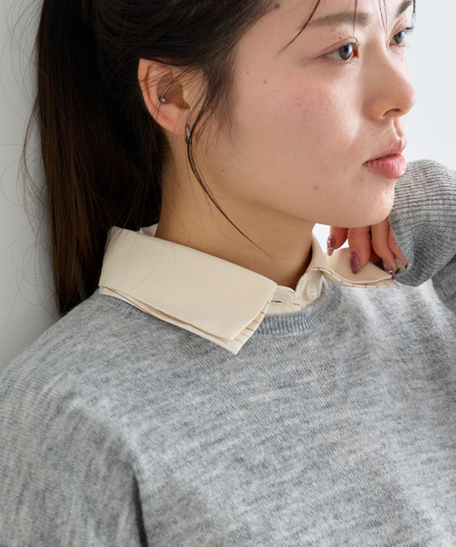 U by SPICK&SPAN（ユーバイスピックアンドスパン）の「ダブルカラーシャツ（シャツ/ブラウス・レディース・イエロー系その他/ライトブルー・38/36）」の22枚目の写真