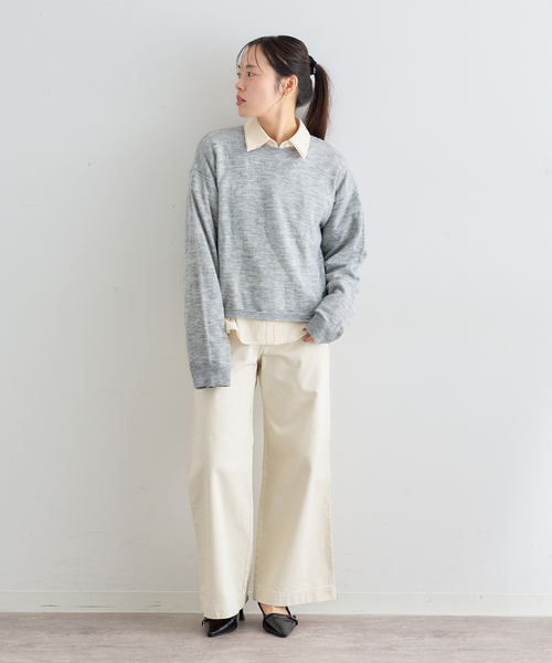 U by SPICK&SPAN（ユーバイスピックアンドスパン）の「ダブルカラーシャツ（シャツ/ブラウス・レディース・イエロー系その他/ライトブルー・38/36）」の20枚目の写真