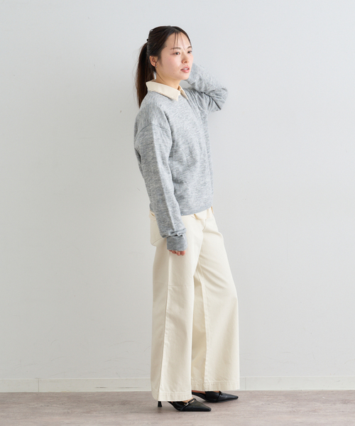 U by SPICK&SPAN（ユーバイスピックアンドスパン）の「ダブルカラーシャツ（シャツ/ブラウス・レディース・イエロー系その他/ライトブルー・38/36）」の18枚目の写真