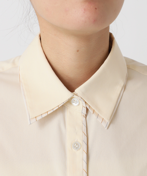 U by SPICK&SPAN（ユーバイスピックアンドスパン）の「ダブルカラーシャツ（シャツ/ブラウス・レディース・イエロー系その他/ライトブルー・38/36）」の5枚目の写真