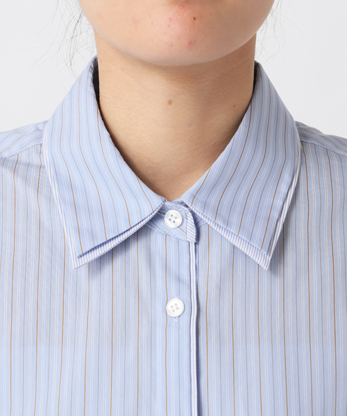 U by SPICK&SPAN（ユーバイスピックアンドスパン）の「ダブルカラーシャツ（シャツ/ブラウス・レディース・イエロー系その他/ライトブルー・38/36）」の3枚目の写真