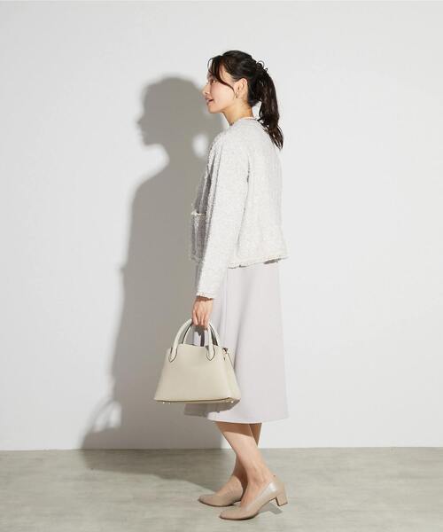 MELROSE claire（メルローズ クレール）の「【MELROSE CLAIRE noir】入卒園式・卒入学式・ツィードニットカーディガン（カーディガン/ボレロ・レディース・ネイビー/ライトグレー/ブラック・FREE）」の13枚目の写真