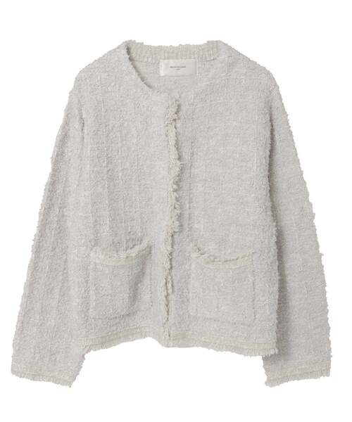 MELROSE claire（メルローズ クレール）の「【MELROSE CLAIRE noir】入卒園式・卒入学式・ツィードニットカーディガン（カーディガン/ボレロ・レディース・ネイビー/ライトグレー/ブラック・FREE）」の16枚目の写真