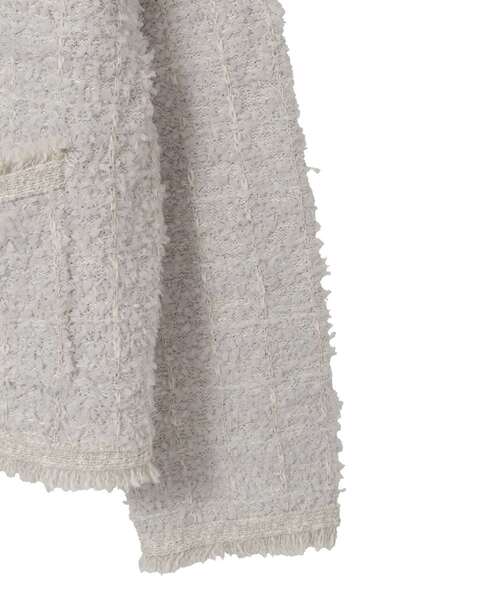 MELROSE claire（メルローズ クレール）の「【MELROSE CLAIRE noir】入卒園式・卒入学式・ツィードニットカーディガン（カーディガン/ボレロ・レディース・ネイビー/ライトグレー/ブラック・FREE）」の19枚目の写真