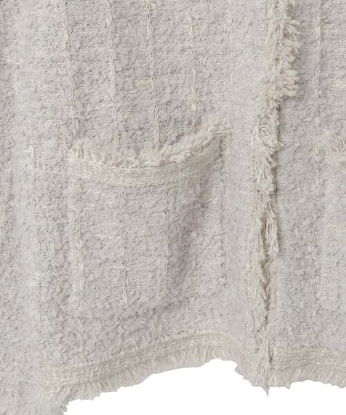 MELROSE claire（メルローズ クレール）の「【MELROSE CLAIRE noir】入卒園式・卒入学式・ツィードニットカーディガン（カーディガン/ボレロ・レディース・ネイビー/ライトグレー/ブラック・FREE）」の20枚目の写真