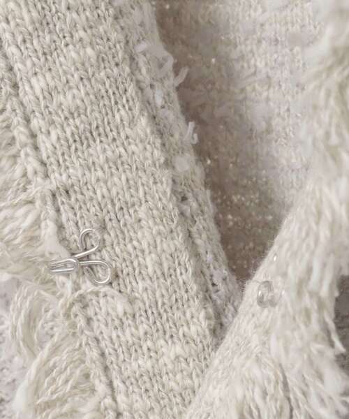 MELROSE claire（メルローズ クレール）の「【MELROSE CLAIRE noir】入卒園式・卒入学式・ツィードニットカーディガン（カーディガン/ボレロ・レディース・ネイビー/ライトグレー/ブラック・FREE）」の21枚目の写真