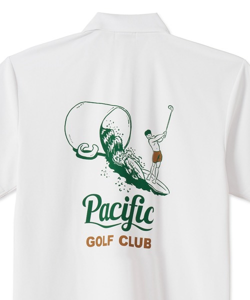 Pacific GOLF CLUB(パシフィックゴルフクラブ)の「【MEN】CUP & SURFER POLO SHIRT(ポロシャツ・メンズ・ホワイト/ブラック/オリーブ・S/M/L/XL)」の6枚目の写真