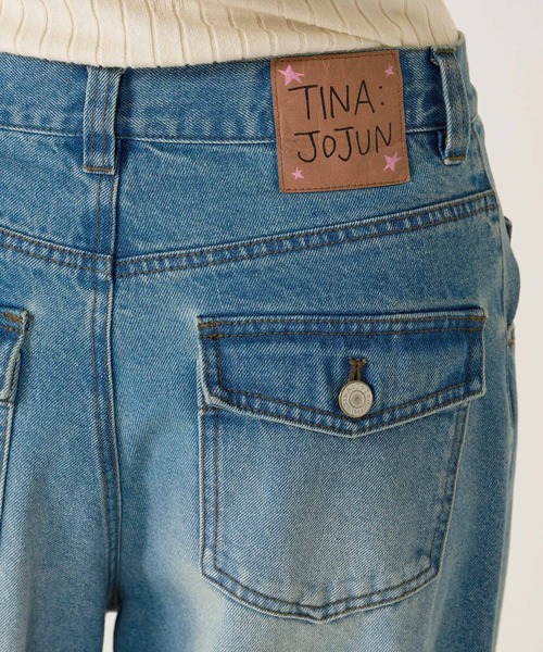 TINA:JOJUN(ティーナジョジュン)の「ヘム ロールアップ バギーデニムパンツ TINA:JOJUN(デニムパンツ・レディース・ブルー/ネイビー・S/M)」の11枚目の写真