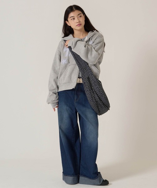 TINA:JOJUN(ティーナジョジュン)の「ヘム ロールアップ バギーデニムパンツ TINA:JOJUN(デニムパンツ・レディース・ブルー/ネイビー・S/M)」の17枚目の写真