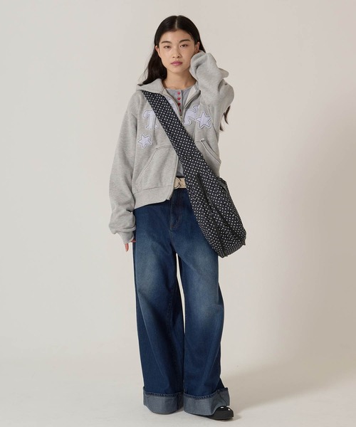 TINA:JOJUN(ティーナジョジュン)の「ヘム ロールアップ バギーデニムパンツ TINA:JOJUN(デニムパンツ・レディース・ブルー/ネイビー・S/M)」の19枚目の写真