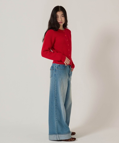 TINA:JOJUN(ティーナジョジュン)の「ヘム ロールアップ バギーデニムパンツ TINA:JOJUN(デニムパンツ・レディース・ブルー/ネイビー・S/M)」の21枚目の写真