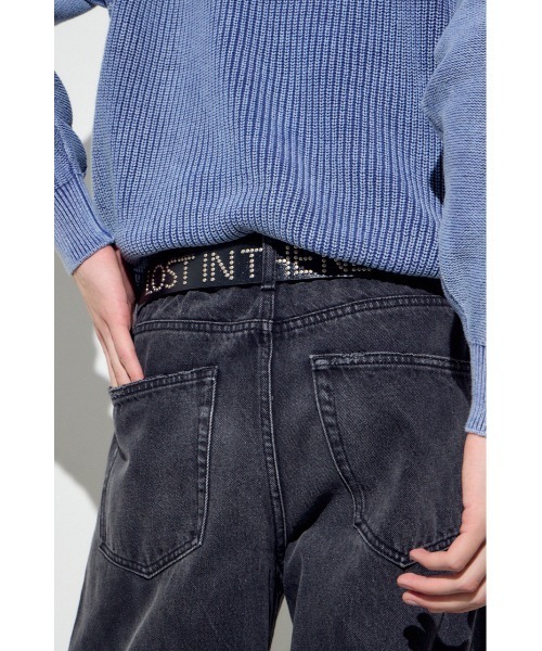 AZUL by moussy(アズールバイマウジー)の「スタッズベルト(ベルト・メンズ・ブラック・FREE)」の2枚目の写真