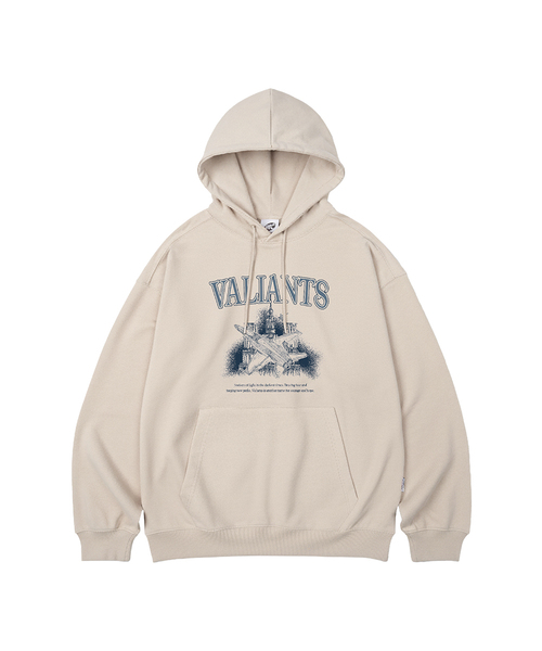 WILDROCK(ワイルドロック)の「VALIANTS オーバーサイズ フードパーカー_10 COL(パーカー・メンズ・ブラック/ベージュ/ネイビー/ブラウン/ピンク/ブルー/アイボリー/ダークグレー/バーガンディー/チャコール・SMALL/MEDIUM/LARGE)」の6枚目の写真