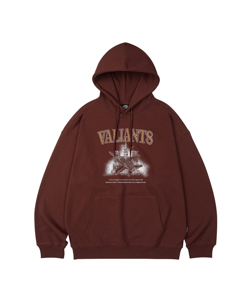 WILDROCK(ワイルドロック)の「VALIANTS オーバーサイズ フードパーカー_10 COL(パーカー・メンズ・ブラック/ベージュ/ネイビー/ブラウン/ピンク/ブルー/アイボリー/ダークグレー/バーガンディー/チャコール・SMALL/MEDIUM/LARGE)」の10枚目の写真