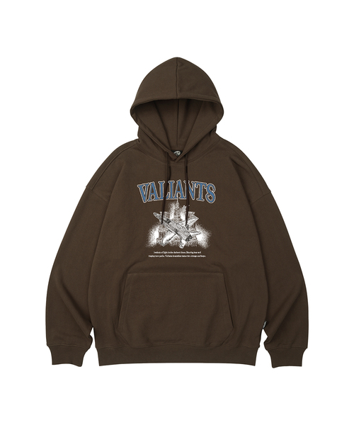 WILDROCK(ワイルドロック)の「VALIANTS オーバーサイズ フードパーカー_10 COL(パーカー・メンズ・ブラック/ベージュ/ネイビー/ブラウン/ピンク/ブルー/アイボリー/ダークグレー/バーガンディー/チャコール・SMALL/MEDIUM/LARGE)」の5枚目の写真