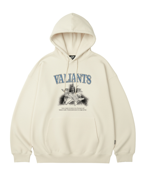 WILDROCK(ワイルドロック)の「VALIANTS オーバーサイズ フードパーカー_10 COL(パーカー・メンズ・ブラック/ベージュ/ネイビー/ブラウン/ピンク/ブルー/アイボリー/ダークグレー/バーガンディー/チャコール・SMALL/MEDIUM/LARGE)」の11枚目の写真