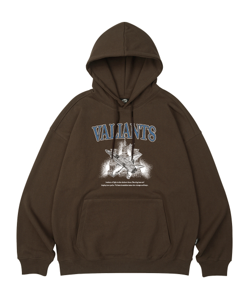 WILDROCK(ワイルドロック)の「VALIANTS オーバーサイズ フードパーカー_10 COL(パーカー・メンズ・ブラック/ベージュ/ネイビー/ブラウン/ピンク/ブルー/アイボリー/ダークグレー/バーガンディー/チャコール・SMALL/MEDIUM/LARGE)」の14枚目の写真