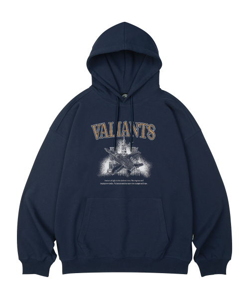WILDROCK(ワイルドロック)の「VALIANTS オーバーサイズ フードパーカー_10 COL(パーカー・メンズ・ブラック/ベージュ/ネイビー/ブラウン/ピンク/ブルー/アイボリー/ダークグレー/バーガンディー/チャコール・SMALL/MEDIUM/LARGE)」の16枚目の写真