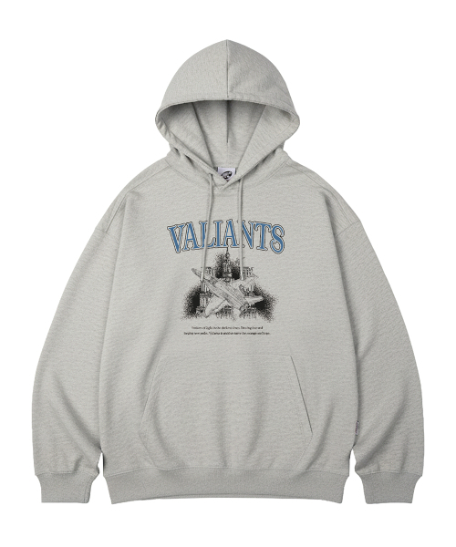 WILDROCK(ワイルドロック)の「VALIANTS オーバーサイズ フードパーカー_10 COL(パーカー・メンズ・ブラック/ベージュ/ネイビー/ブラウン/ピンク/ブルー/アイボリー/ダークグレー/バーガンディー/チャコール・SMALL/MEDIUM/LARGE)」の17枚目の写真