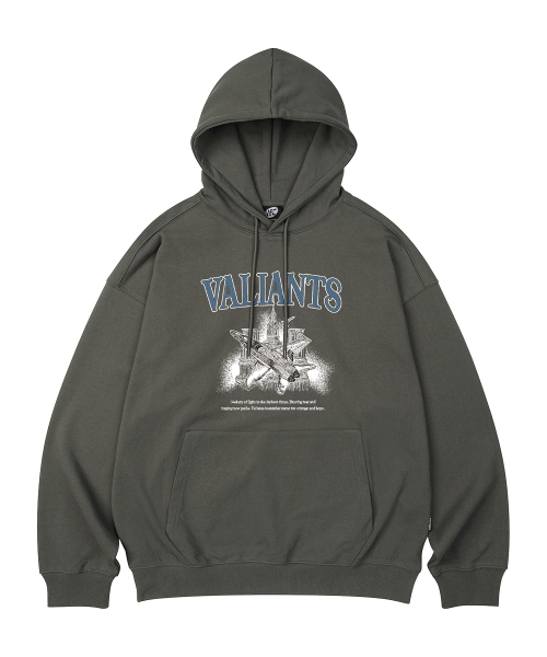 WILDROCK(ワイルドロック)の「VALIANTS オーバーサイズ フードパーカー_10 COL(パーカー・メンズ・ブラック/ベージュ/ネイビー/ブラウン/ピンク/ブルー/アイボリー/ダークグレー/バーガンディー/チャコール・SMALL/MEDIUM/LARGE)」の19枚目の写真