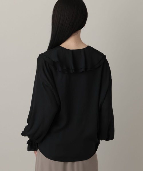 A part by（アパートバイ）の「ラッフルブラウス（シャツ/ブラウス・レディース・ライトブルー/ブラック/オフホワイト・FREE）」の21枚目の写真