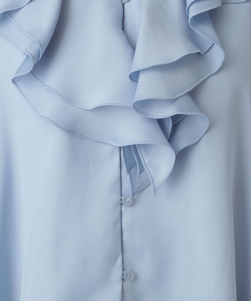 A part by（アパートバイ）の「ラッフルブラウス（シャツ/ブラウス・レディース・ライトブルー/ブラック/オフホワイト・FREE）」の16枚目の写真