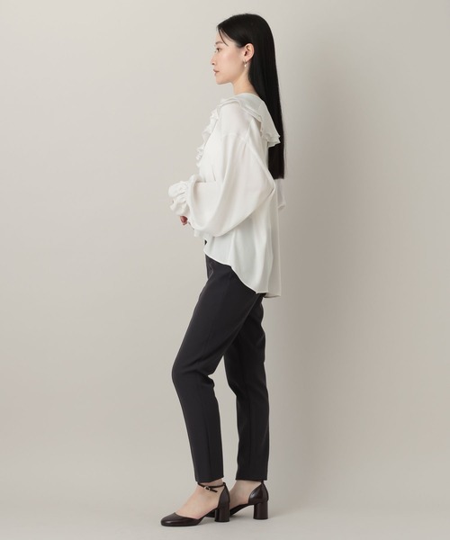 A part by（アパートバイ）の「ラッフルブラウス（シャツ/ブラウス・レディース・ライトブルー/ブラック/オフホワイト・FREE）」の5枚目の写真