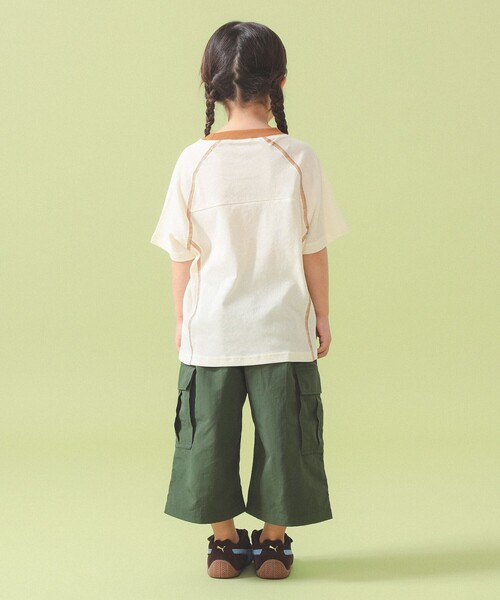 こども ビームス（コドモビームス）の「【別注】DISCUS ATHLETIC / 半袖 ラグラン スリーブ Tシャツ 2026SS（100～150cm）（Tシャツ/カットソー・キッズ・ベージュ/グリーン・L(140-150㎝)/M(120-130㎝)/S(100-110㎝)）」の3枚目の写真