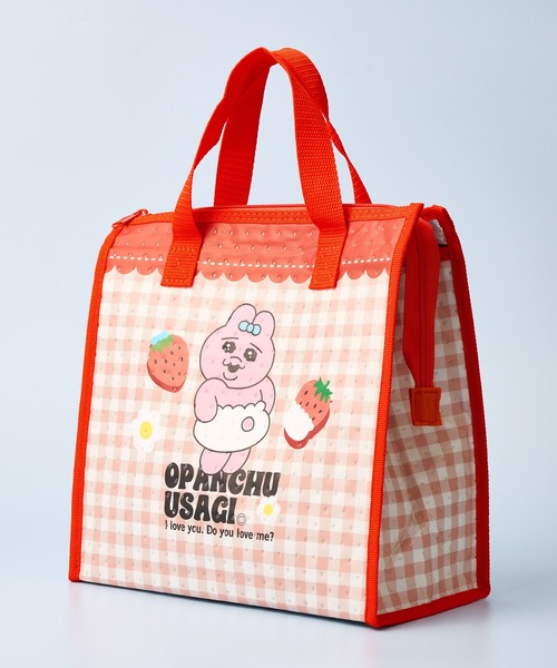THE BAREFOOT(ベアフット)の「【 おぱんちゅうさぎ 】 ストロベリー 不織布ランチトートバッグ SKE(ハンドバッグ・レディース・その他1・FREE)」の1枚目の写真