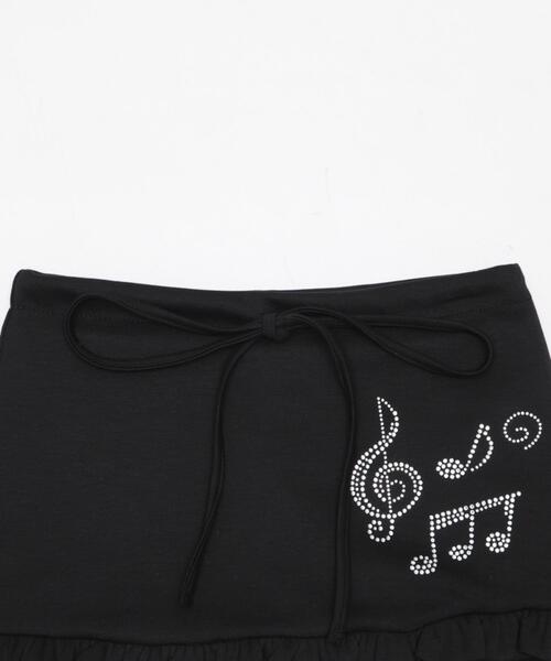 WEGO（ウィゴー）の「DISPARK/【26年春夏新作】musicnoteフリルスカパン（スカート・レディース・ブラック/ホワイト・FREE）」の14枚目の写真