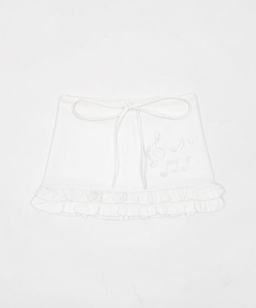 WEGO（ウィゴー）の「DISPARK/【26年春夏新作】musicnoteフリルスカパン（スカート・レディース・ブラック/ホワイト・FREE）」の18枚目の写真