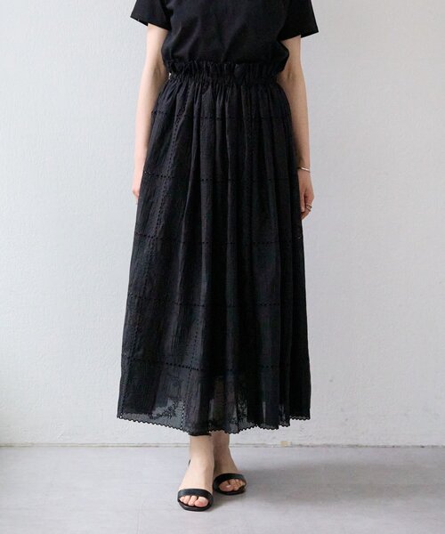 BEARDSLEY（ビアズリー）の「《HiROMITHiSTLE》スクエアフレームスカート（スカート・レディース・ベージュ/ブラック・FREE）」の3枚目の写真