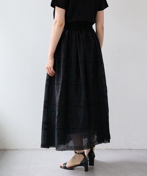 BEARDSLEY（ビアズリー）の「《HiROMITHiSTLE》スクエアフレームスカート（スカート・レディース・ベージュ/ブラック・FREE）」の4枚目の写真