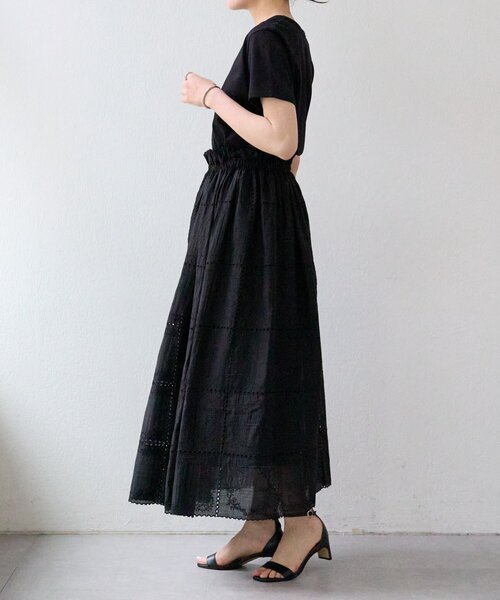 BEARDSLEY（ビアズリー）の「《HiROMITHiSTLE》スクエアフレームスカート（スカート・レディース・ベージュ/ブラック・FREE）」の9枚目の写真