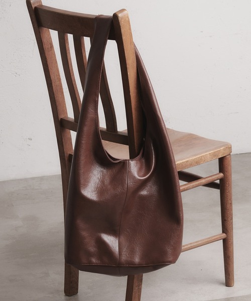 synthetic leather simple bag / シンセティックレザーシンプルバッグ