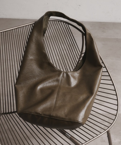 synthetic leather simple bag / シンセティックレザーシンプルバッグ