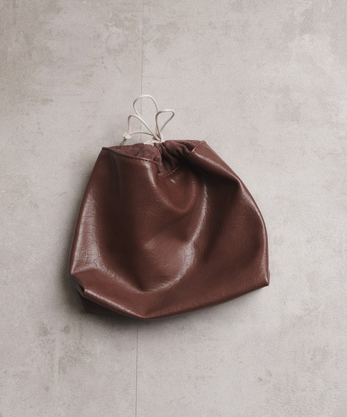 Regen Glanz(レーゲングランツ)の「synthetic leather simple bag / シンセティックレザーシンプルバッグ(トートバッグ・メンズ・ブラック/ブラウン系その他/グリーン・FREE)」の14枚目の写真