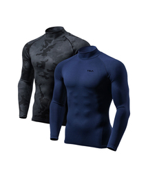 [2PACK]起毛ベースレイヤータートルネックTシャツ
