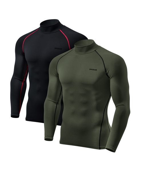 TESLA（テスラ）の「[2PACK]起毛ベースレイヤータートルネックTシャツ（その他トップス・メンズ・ブラック/マルチ/ウッドランド/ブラック×グレー・S/M/L/XL/2XL/XXX-LARGE）」の3枚目の写真