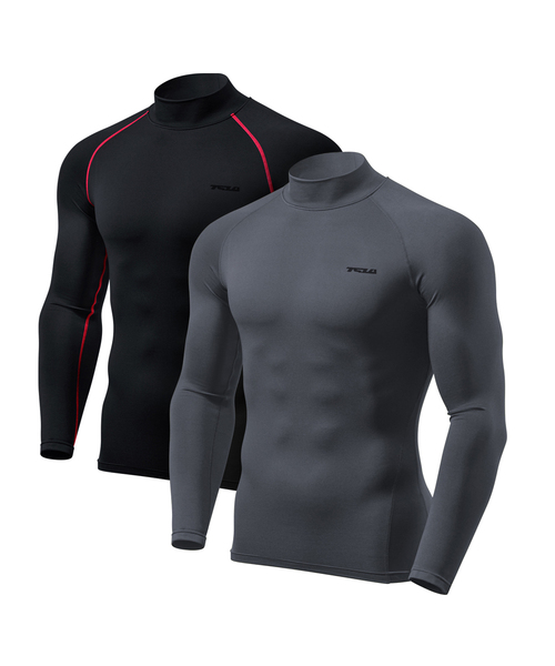TESLA（テスラ）の「[2PACK]起毛ベースレイヤータートルネックTシャツ（その他トップス・メンズ・ブラック/マルチ/ウッドランド/ブラック×グレー・S/M/L/XL/2XL/XXX-LARGE）」の2枚目の写真