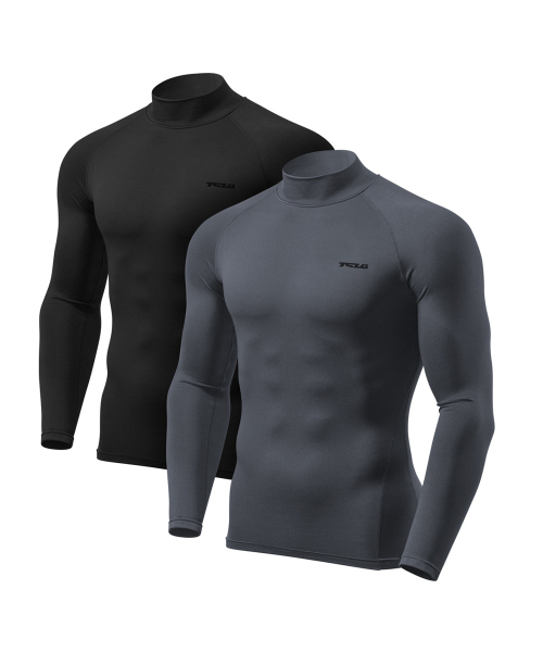 TESLA（テスラ）の「[2PACK]起毛ベースレイヤータートルネックTシャツ（その他トップス・メンズ・ブラック/マルチ/ウッドランド/ブラック×グレー・S/M/L/XL/2XL/XXX-LARGE）」の6枚目の写真