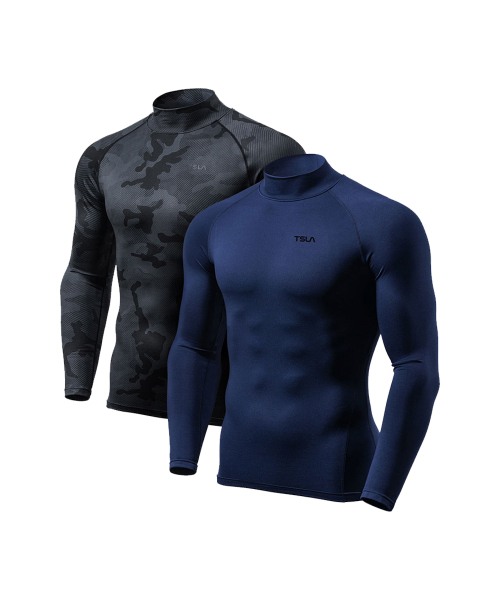 TESLA（テスラ）の「[2PACK]起毛ベースレイヤータートルネックTシャツ（その他トップス・メンズ・ブラック/マルチ/ウッドランド/ブラック×グレー・S/M/L/XL/2XL/XXX-LARGE）」の7枚目の写真