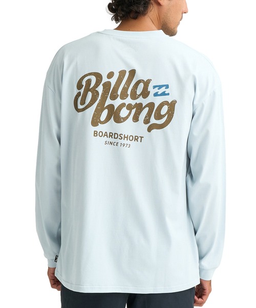 BILLABONG(ビラボン)の「BILLABONG/ビラボン 長袖 Tシャツ ロンT ラッシュガード UVカット 速乾 水陸両用 BG011862(Tシャツ/カットソー・メンズ・ライトブルー/クリーム/スミクロ・M/L)」の1枚目の写真