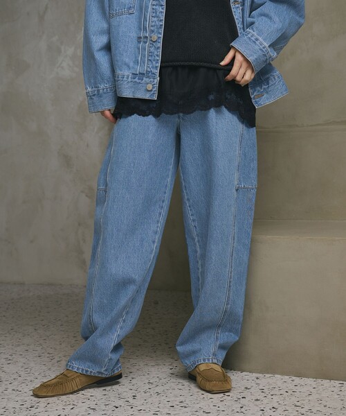 BEAUTY&YOUTH UNITED ARROWS（ビューティーアンドユースユナイテッドアローズ）の「【WEB限定】カーブ デニムパンツ（デニムパンツ・レディース・ダークグレー/ネイビー/ライトブルー・S/M/L）」の22枚目の写真