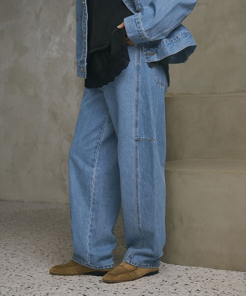 BEAUTY&YOUTH UNITED ARROWS（ビューティーアンドユースユナイテッドアローズ）の「【WEB限定】カーブ デニムパンツ（デニムパンツ・レディース・ダークグレー/ネイビー/ライトブルー・S/M/L）」の21枚目の写真