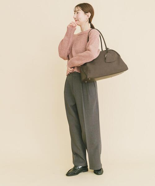ITEMS URBANRESEARCH(アイテムズ アーバンリサーチ)の「ミックスヤーンニットプルオーバー(ニット/セーター・レディース・グリーン/チャコールグレー/レッド・FREE)」の8枚目の写真