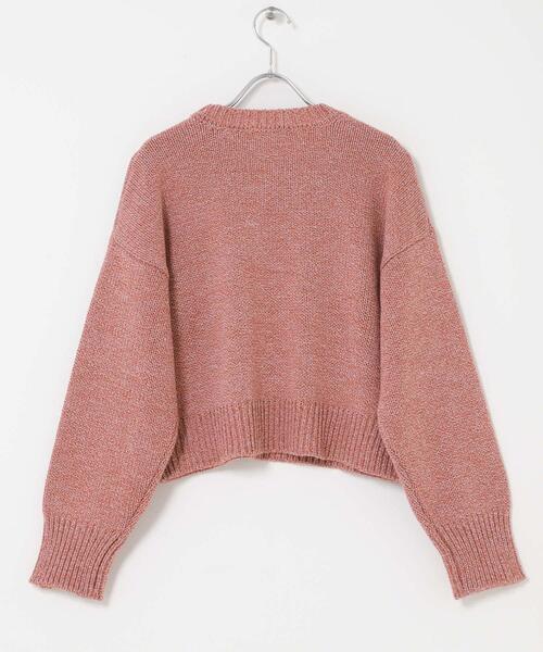 ITEMS URBANRESEARCH(アイテムズ アーバンリサーチ)の「ミックスヤーンニットプルオーバー(ニット/セーター・レディース・グリーン/チャコールグレー/レッド・FREE)」の13枚目の写真