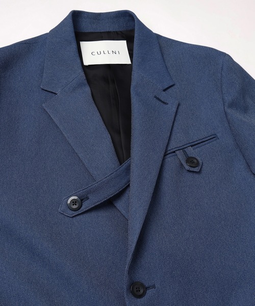 CULLNI(クルニ)の「Faux Denim Slant Belt Tailored Jacket(テーラードジャケット・メンズ・ネイビー/ブルー/ブラック・1/2/0)」の13枚目の写真