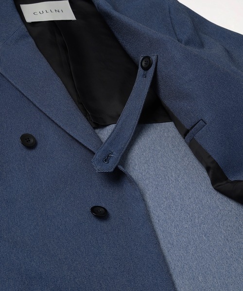 CULLNI(クルニ)の「Faux Denim Slant Belt Tailored Jacket(テーラードジャケット・メンズ・ネイビー/ブルー/ブラック・1/2/0)」の14枚目の写真