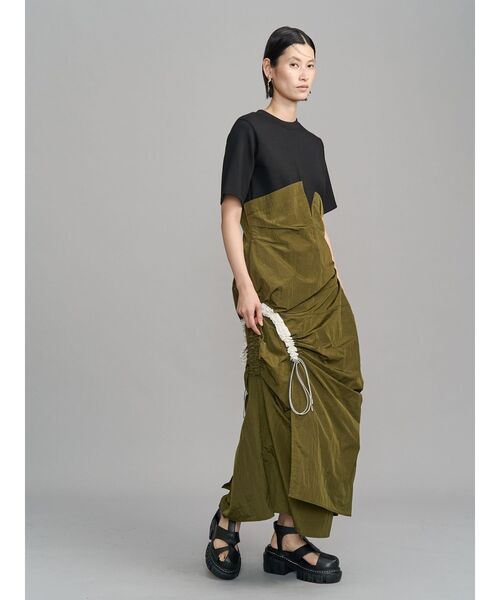 UN3D.（アンスリード）の「CURVE GATHER DOCKING OP / カーブギャザードッキングワンピース（ワンピース・レディース・ブラック/その他1・38/36）」の6枚目の写真